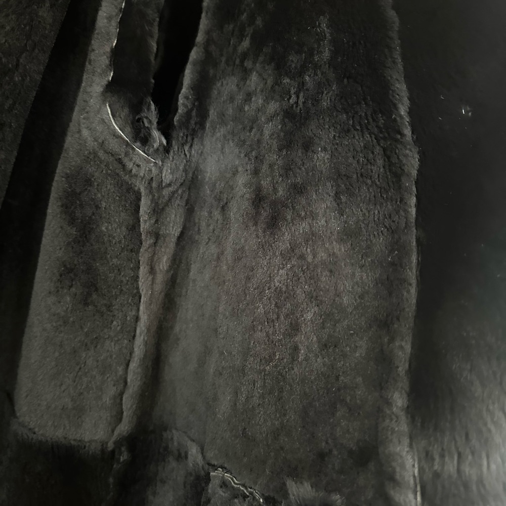 Genuine Suede and Shearling Coat - Picture 8 of 8